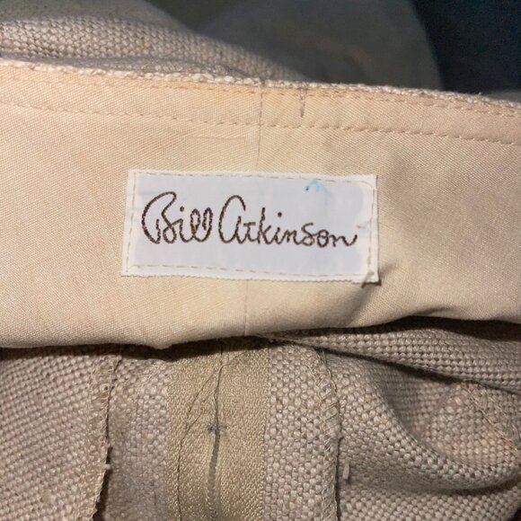 Bill Atkinson Vintage Womens Skirt Size 10 Beige A Line Midi Pockets Classic - Picture 3 of 12